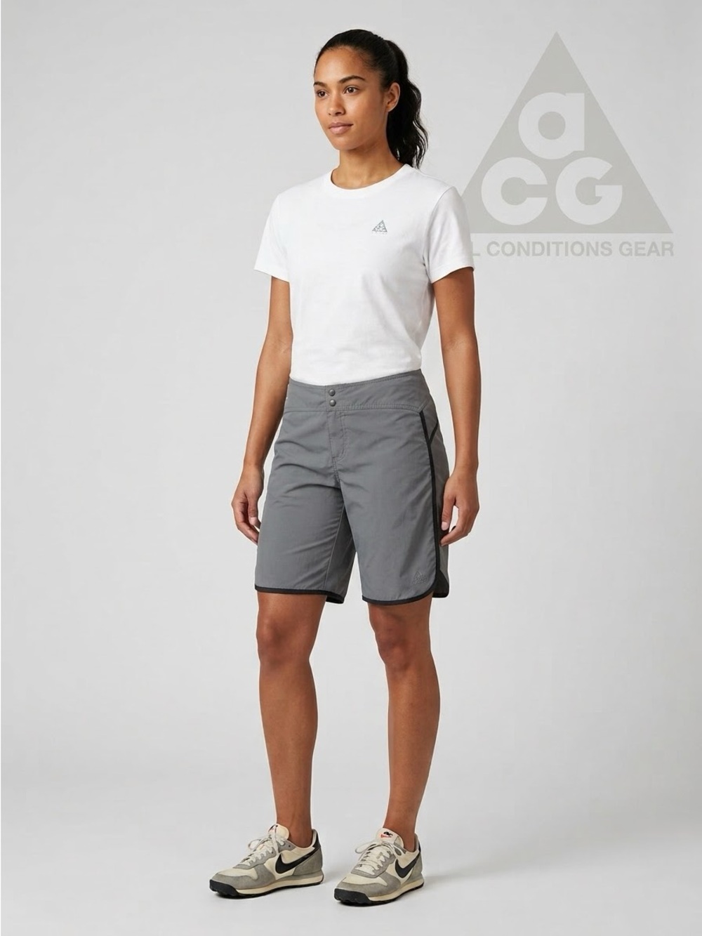 Vintage Gray Nike ACG 8.5” Board Shorts - 6